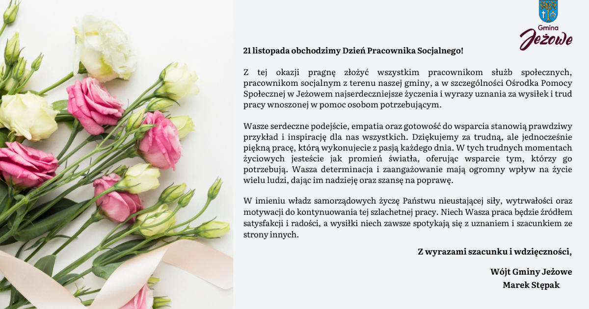 21 listopada obchodzimy Dzień Pracownika Socjalnego!