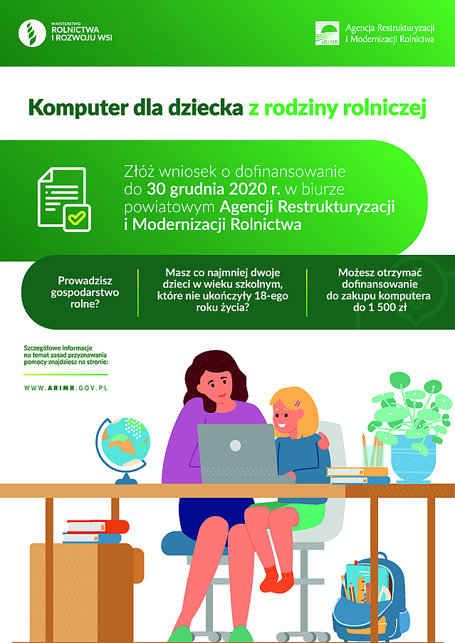 Plakat komputer dla dziecka