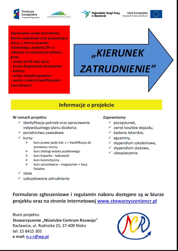 "Kierunek Zatrudnienie" - nabór do projektu NCR