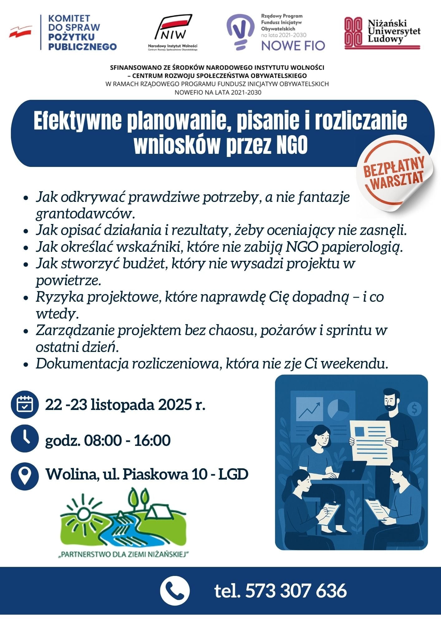 Szkolenie dla NGO: „Efektywne planowanie, pisanie i rozliczanie wniosków”