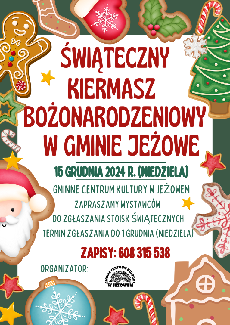 Świąteczny Kiermasz Bożonarodzeniowy w Gminie Jeżowe!
