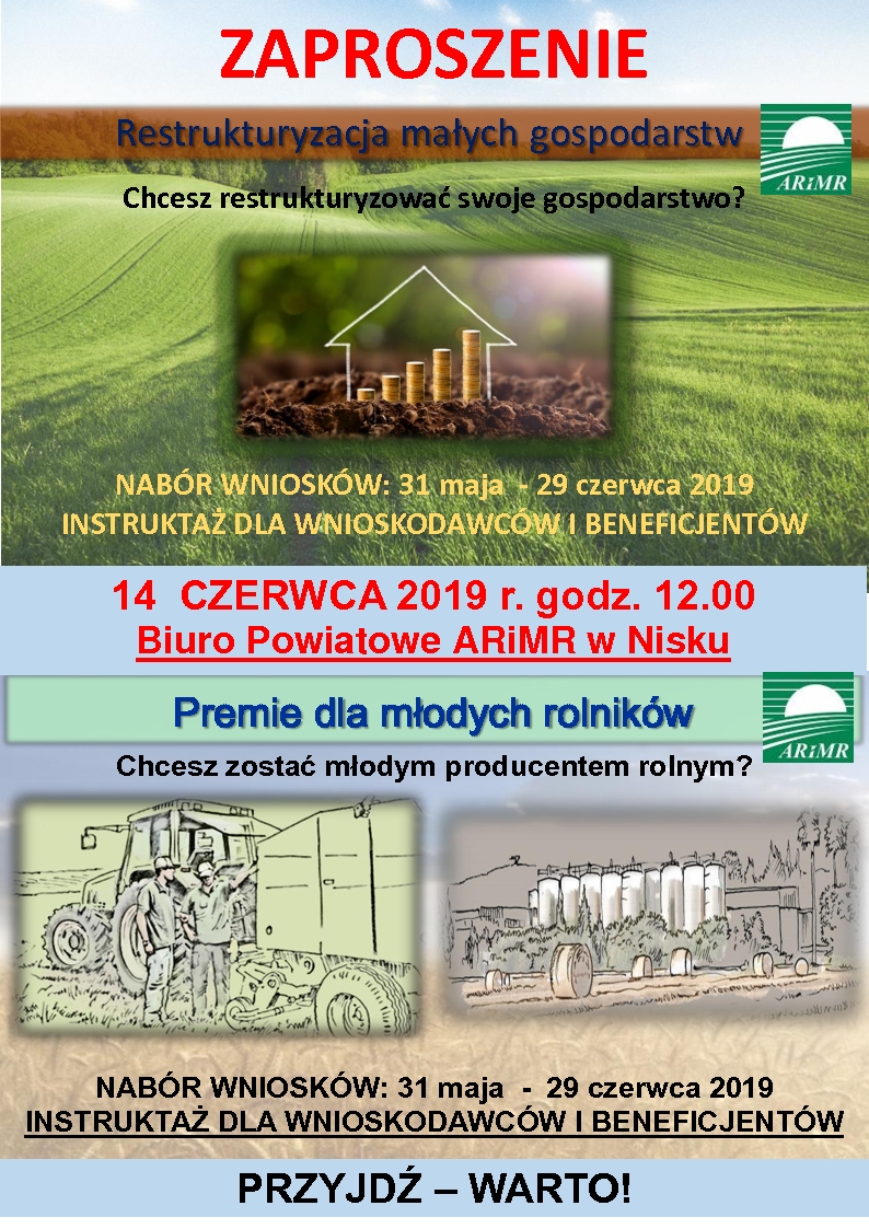 Premie dla młodych rolników - szkolenie ARiMR