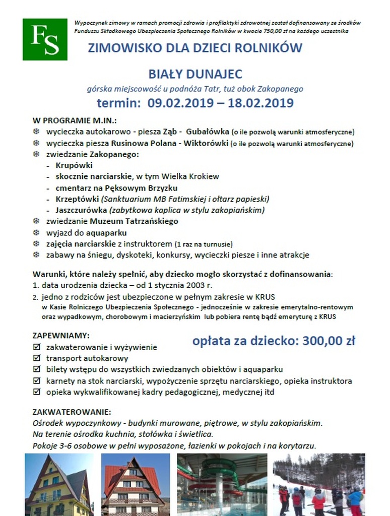 zimowisko bialy dunajec 2019