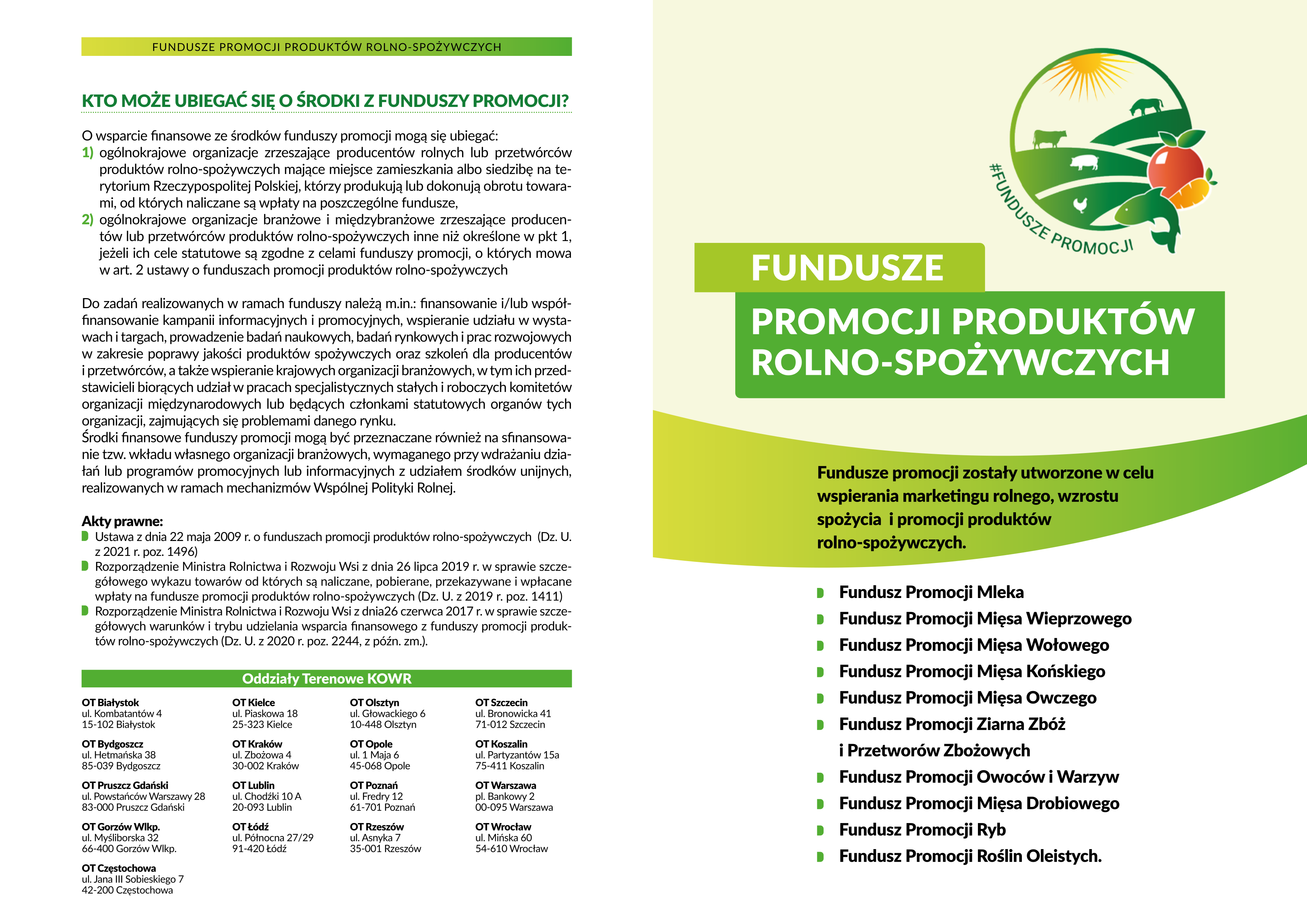 Skorzystaj z funduszy promocji produktów rolno-spożywczych