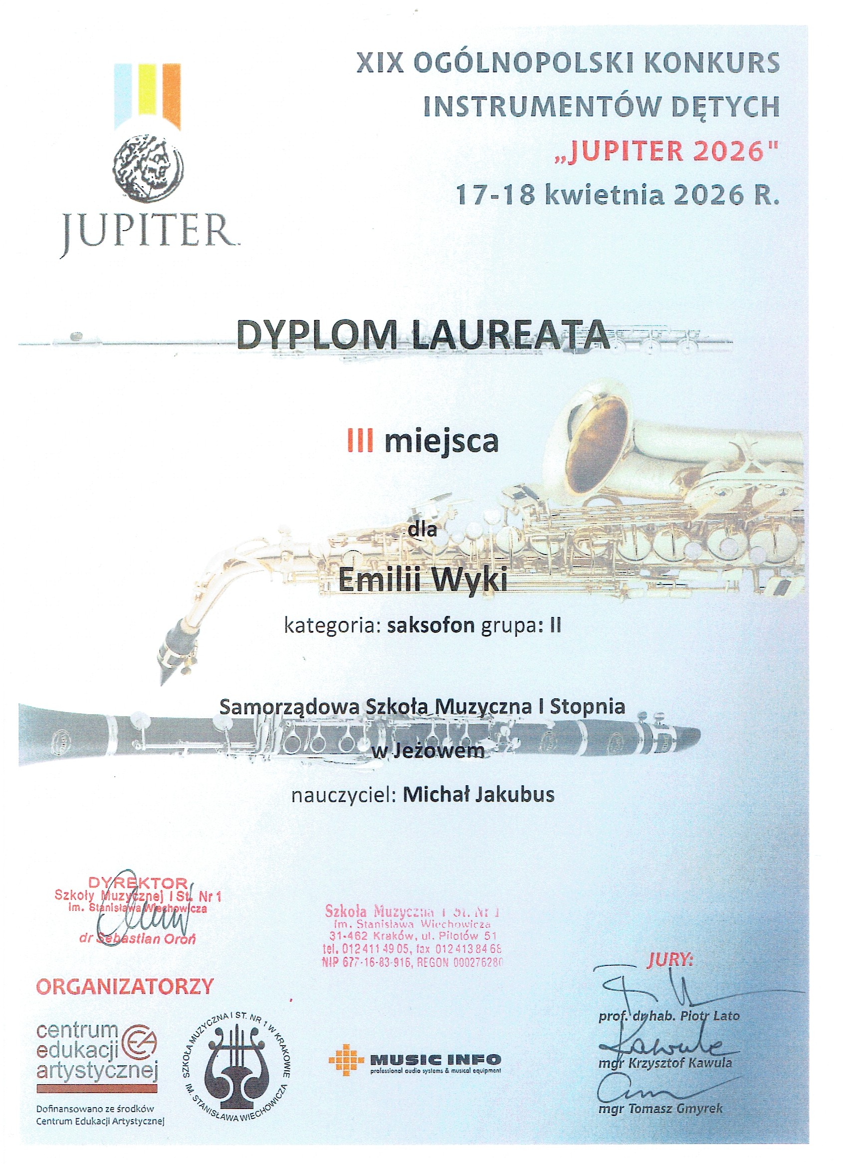 Wyka, Jupiter