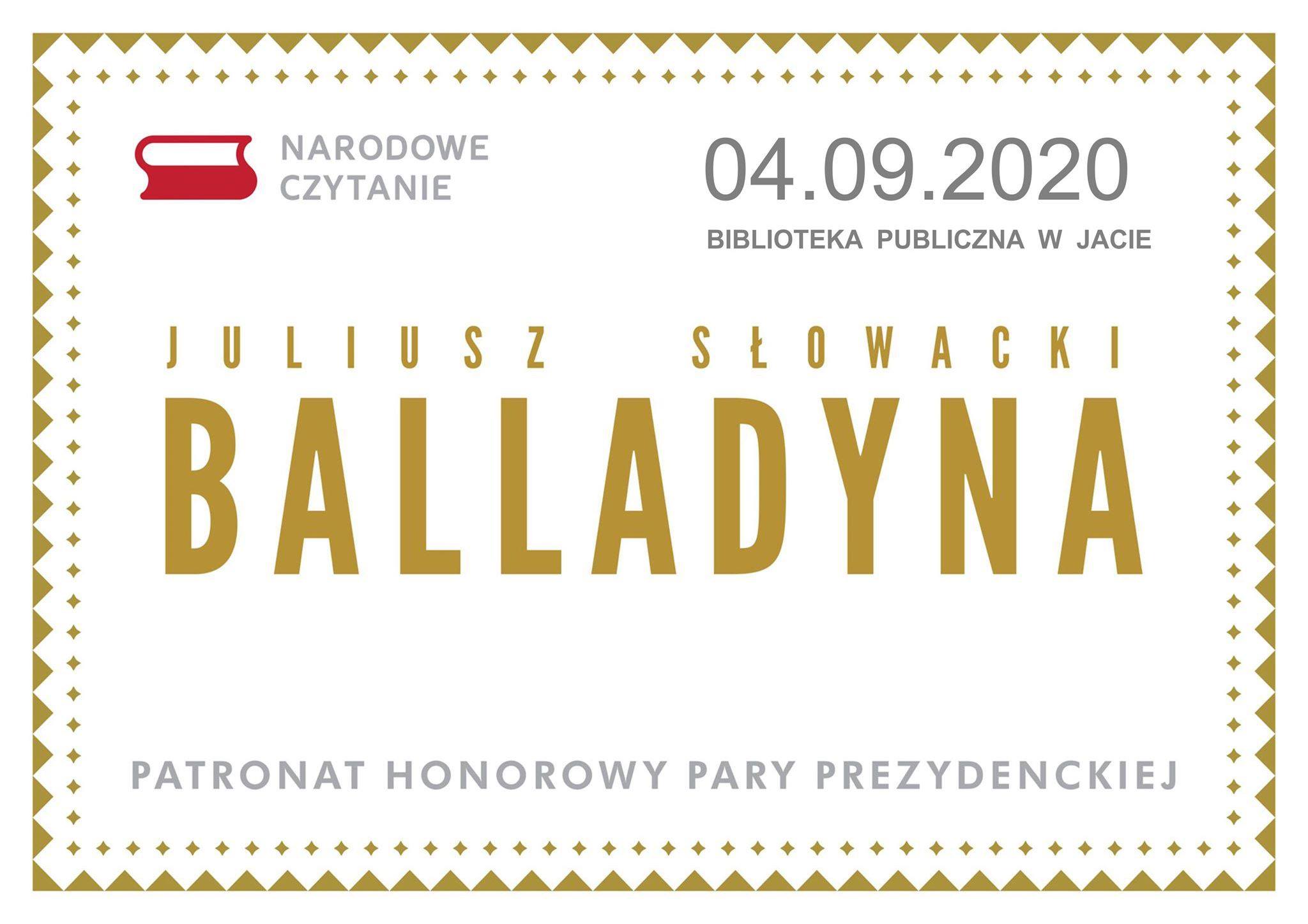 Narodowe Czytanie "Balladyny" w Jacie