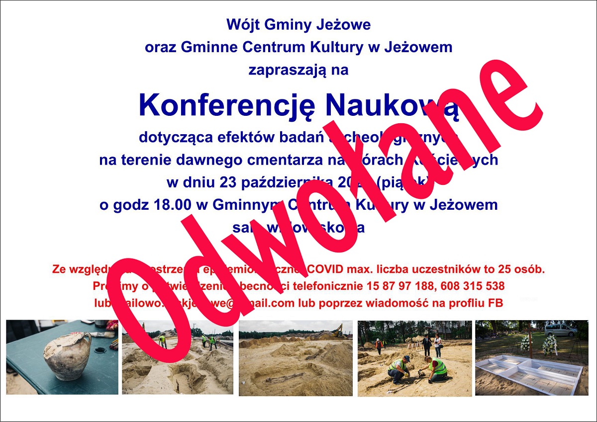Konferencja naukowa ODWOŁANA