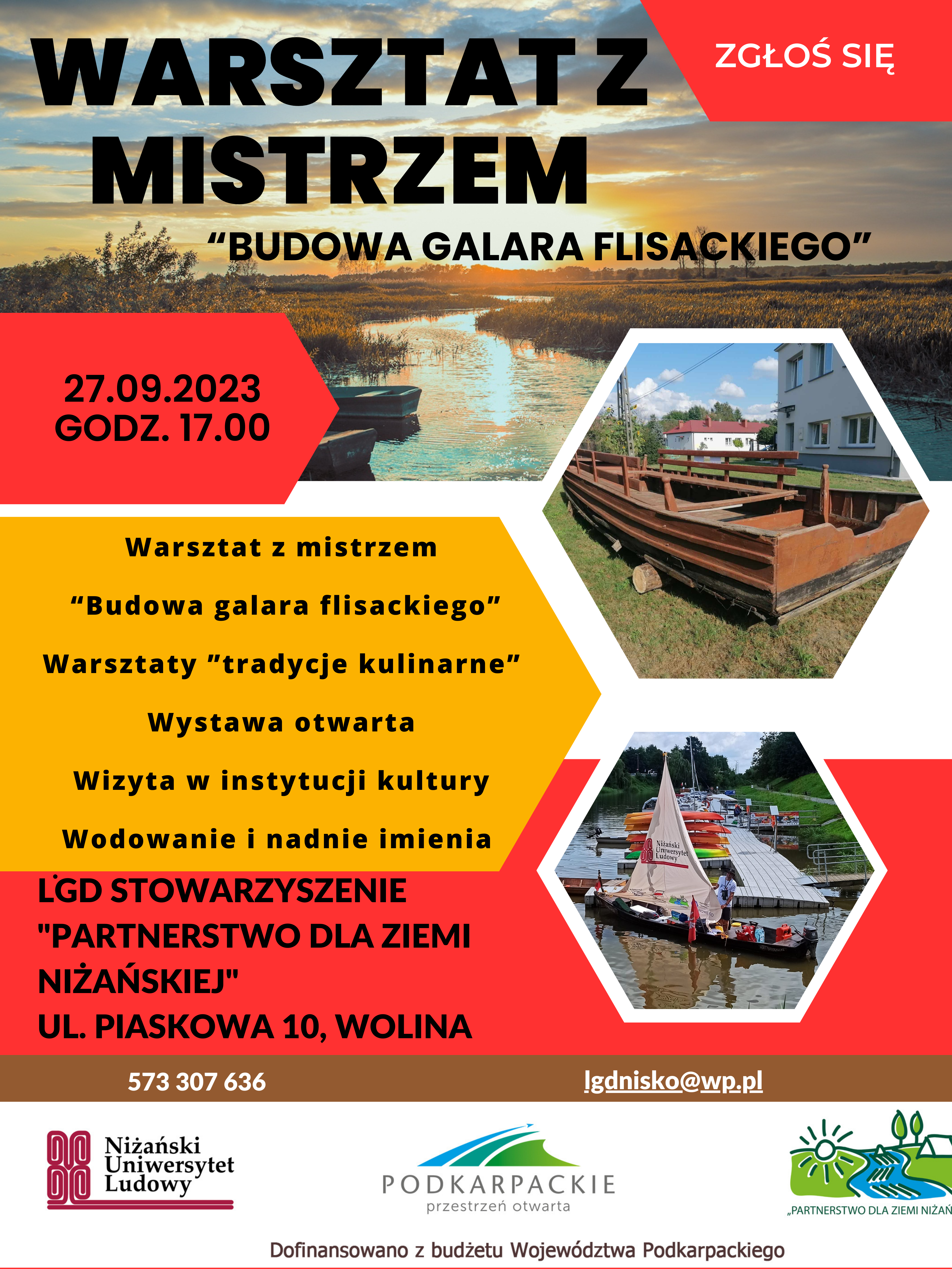 Warsztaty z Mistrzem "Budowa galara flisackiego"