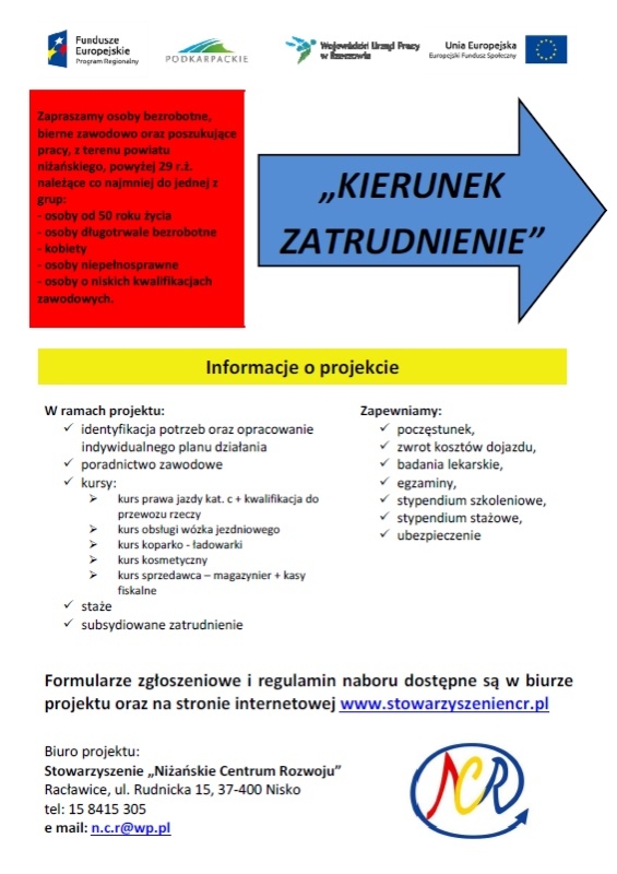 Kierunek Zatrudnienie - zaproszenie do projektu