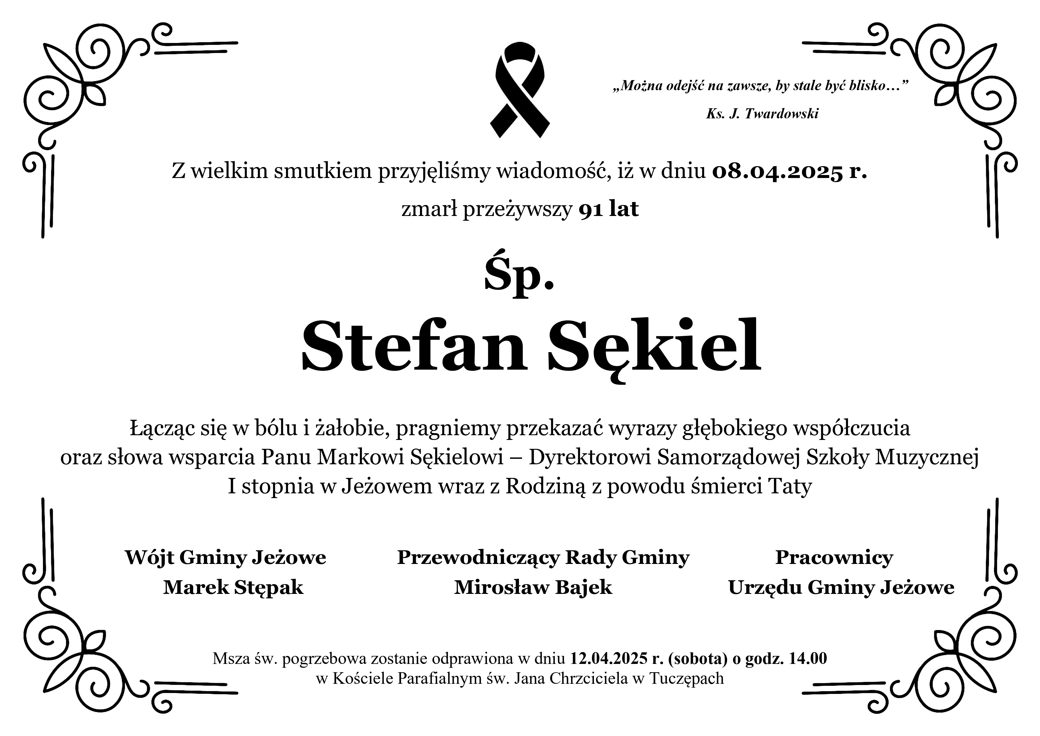 Kondolencje.